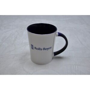 Rolls-Royce Ceramic Coffee Mug White Blue Logo Cup 20oz Promotional Collectible